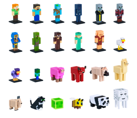 Minecraft 3D Figur 3-pak æske (Serie 2)