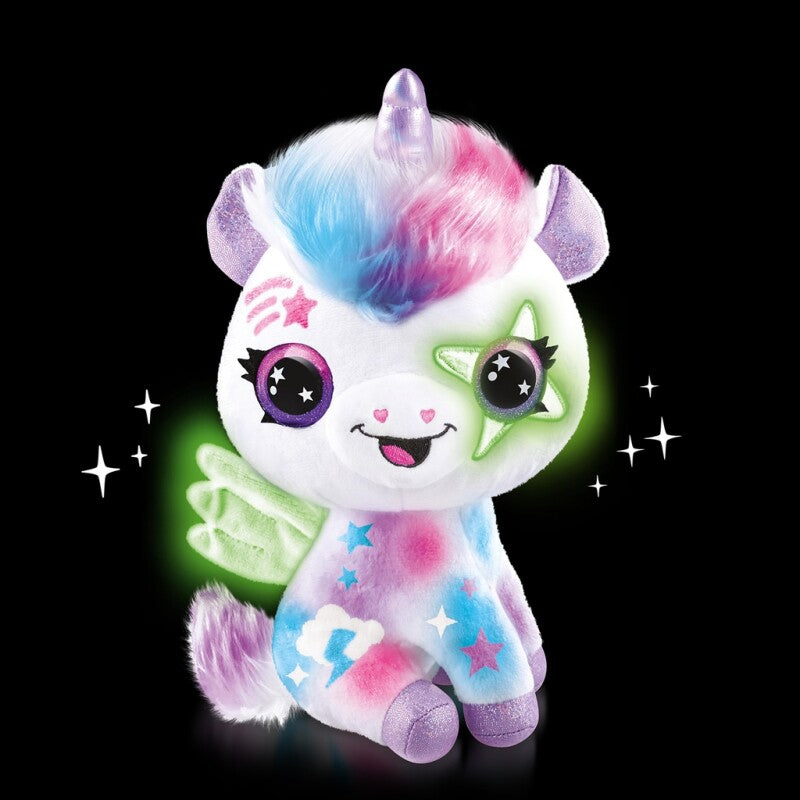 Airbrush Plush Enhjørning Lyser i Mørke