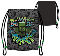 Minecraft Gym-/Turtaske med Graffiti Print