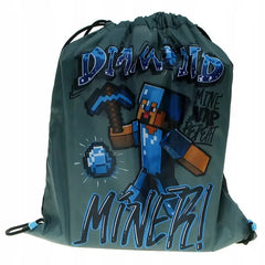 Minecraft Gym-/Turtaske med Graffiti Print
