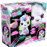 Airbrush Plush Unicorn med Neon farver.
