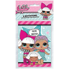 LOL Surprise fødselsdags invitationer