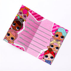 LOL Surprise fødselsdags invitationer