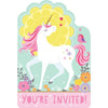 Unicorn fødselsdags invitationer