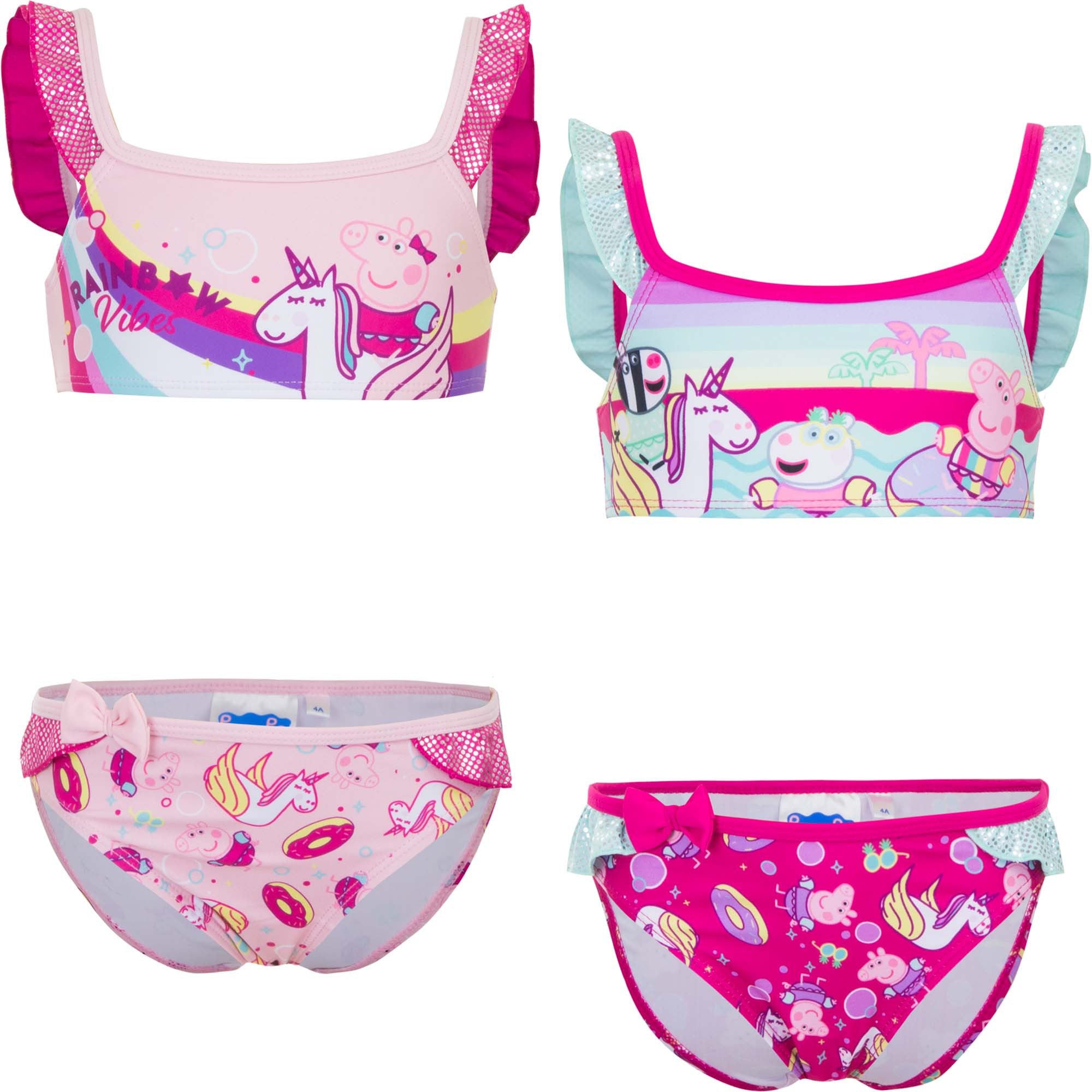 Gurli gris Bikini med regnbue og unicorn motiv