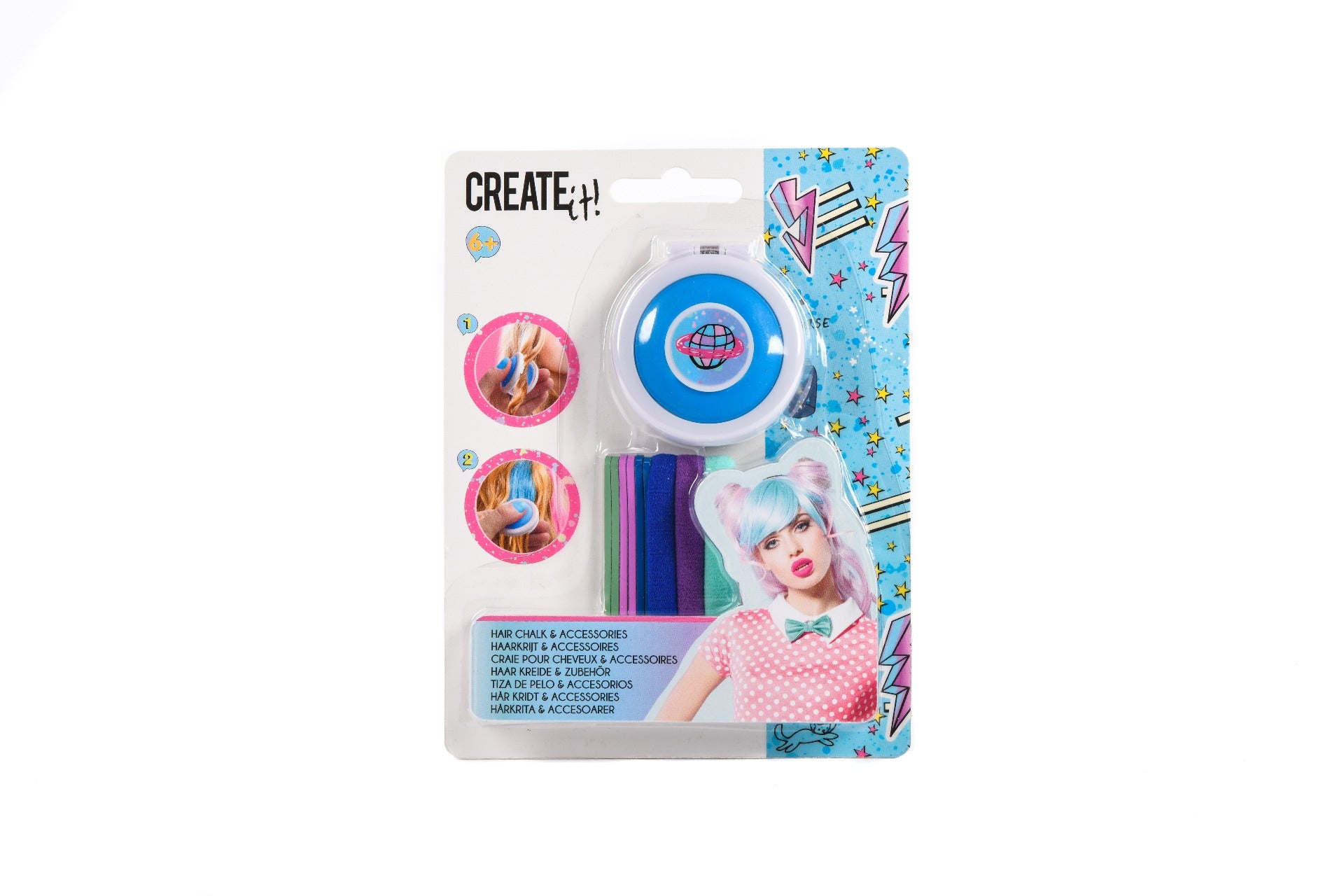Create It, hårfarve i 2 forskellige farver. blå/pink