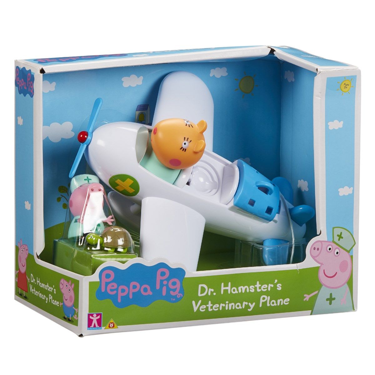 Gurli gris og Doc Hamster i flyvemaskine.