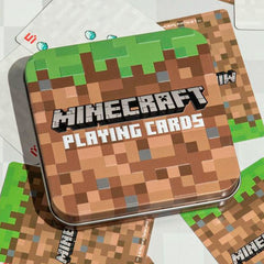 Minecraft kortspil med tin beholder.