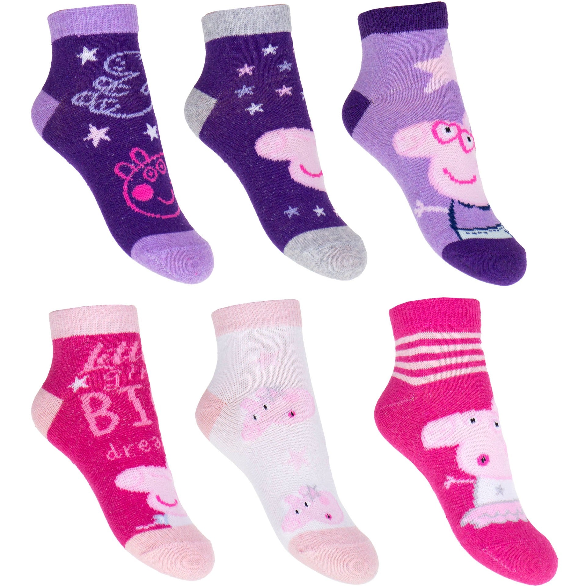 Gurli gris 3 pak strømper i enten pink eller lilla.