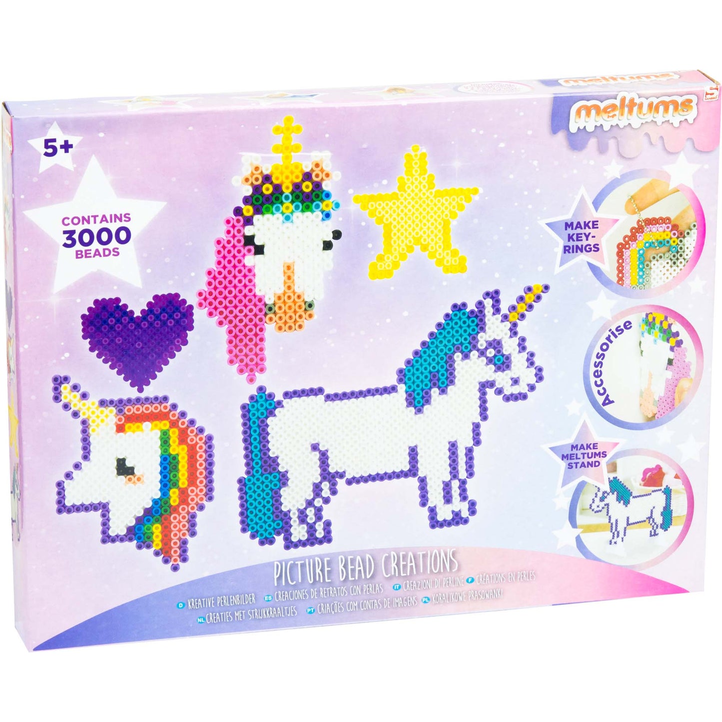 Unicorn perle sæt med 3000 perler.
