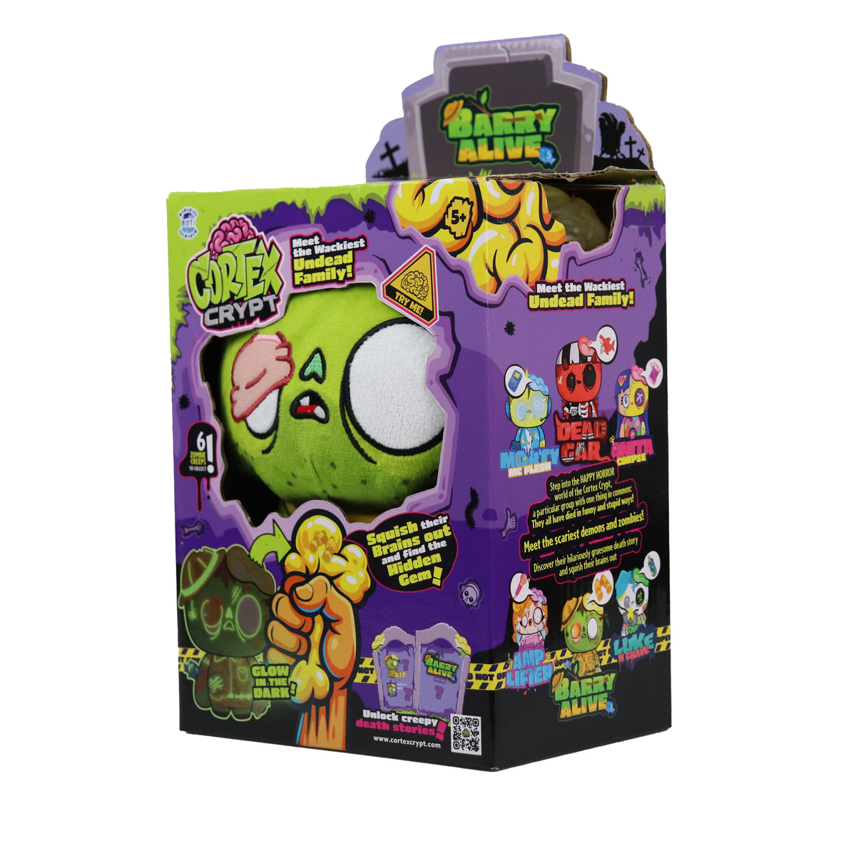 Cortex Barry Alive Plysdyr 20 cm – Med Glow-in-the-Dark!