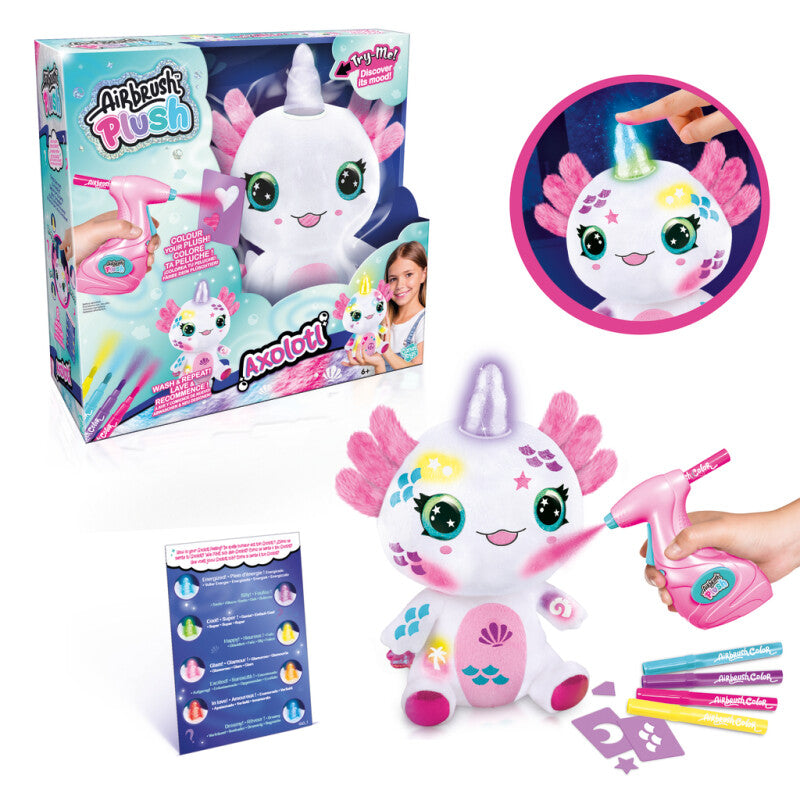 Airbrush Plush (Axolotl-Enhjørning)