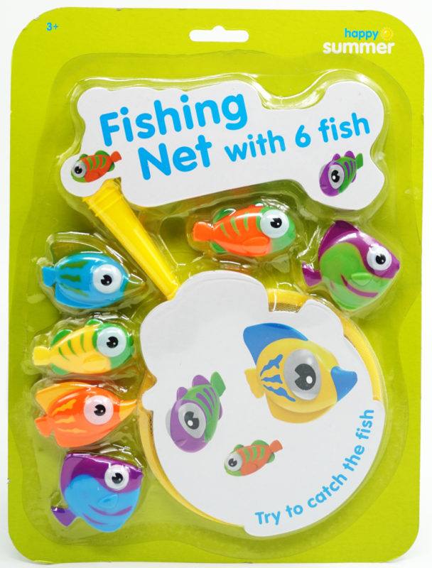 Happy Summer Fiskenet med 6 Fisk