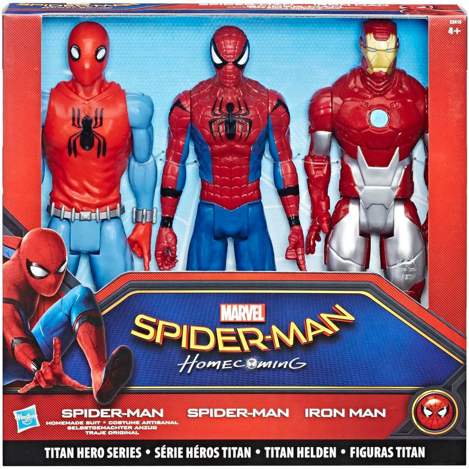 Marvel Spiderman Titan Hero Serie – 3 figure i én pakke