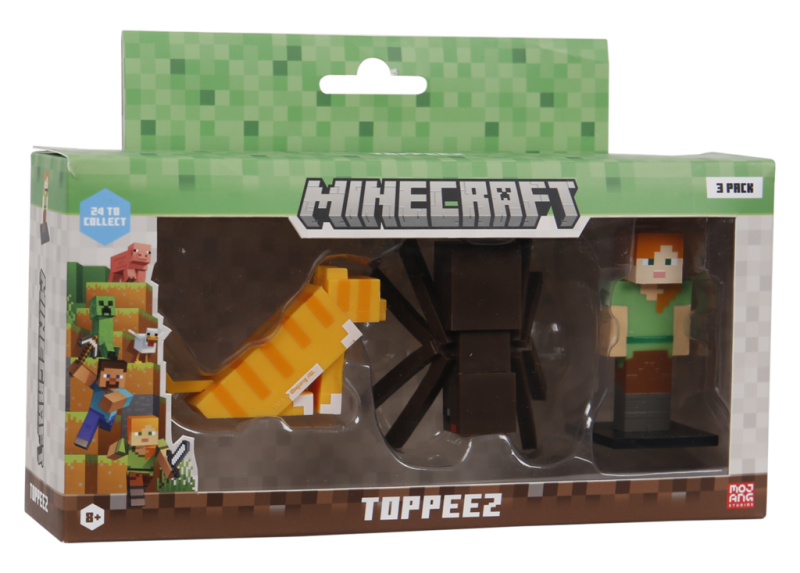 Minecraft 3D Figur 3-pak æske
