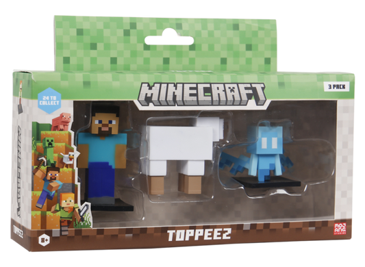Minecraft 3D Figur 3-pak æske