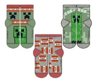 Minecraft 3-pak Strømper