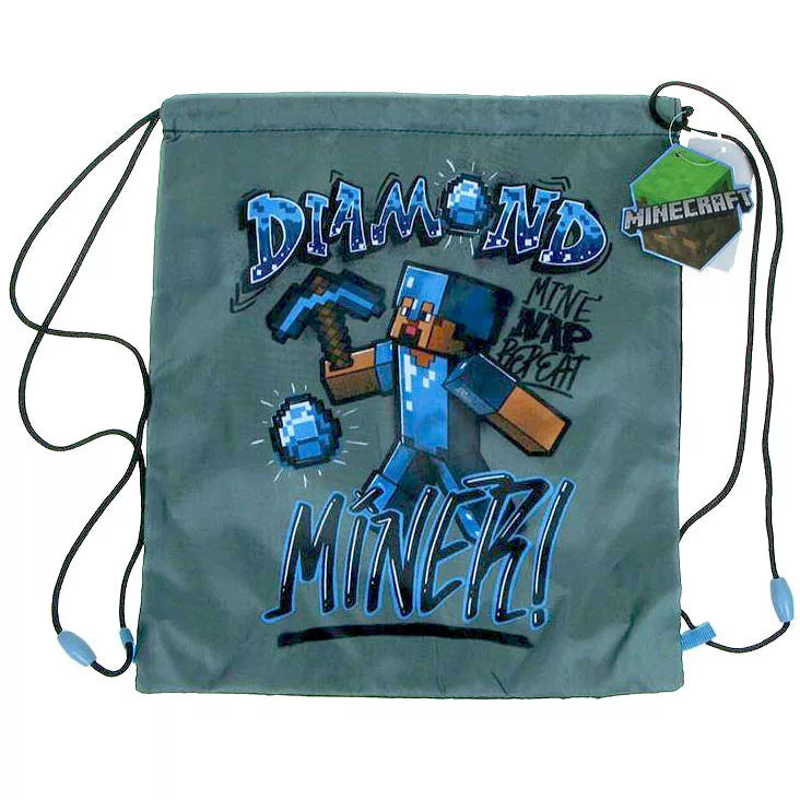 Minecraft Gym-/Turtaske med Graffiti Print