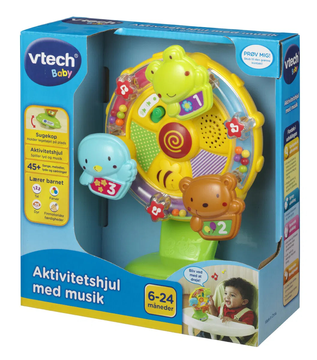 Vtech Baby Aktivitetshjul med musik – Dansk Tale