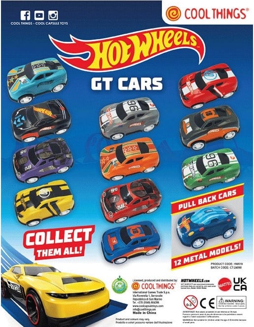 Capsule 65mm. Hot Wheels GT Cars