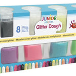 Junior Designer´s glitter modellervoks 8 pak.
