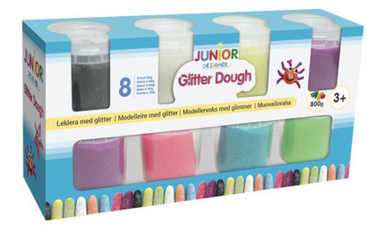 Junior Designer´s glitter modellervoks 8 pak.