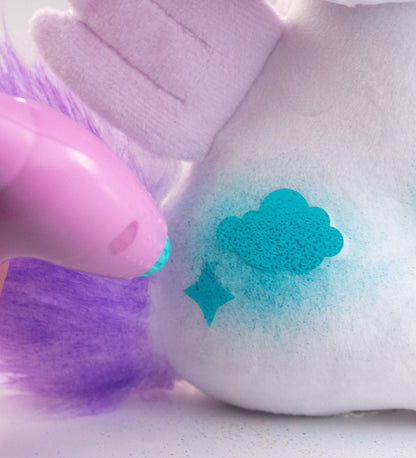 Airbrush Plush Unicorn med Neon farver.
