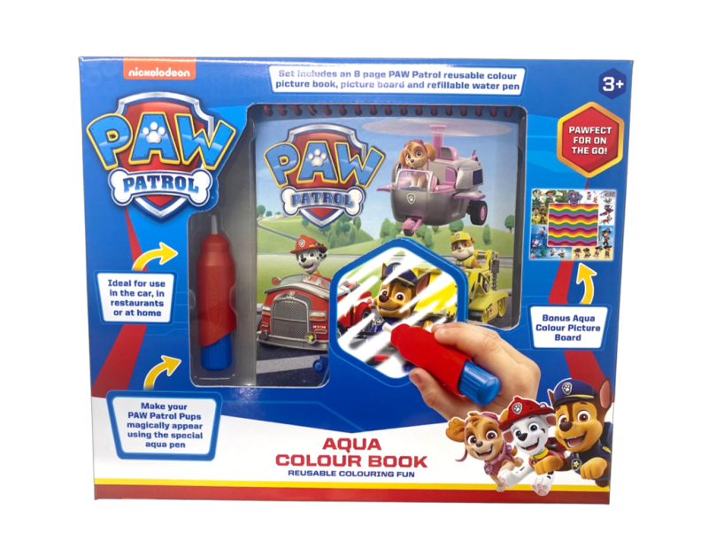 Paw Patrol Aqua Color Book Vandtegnebog