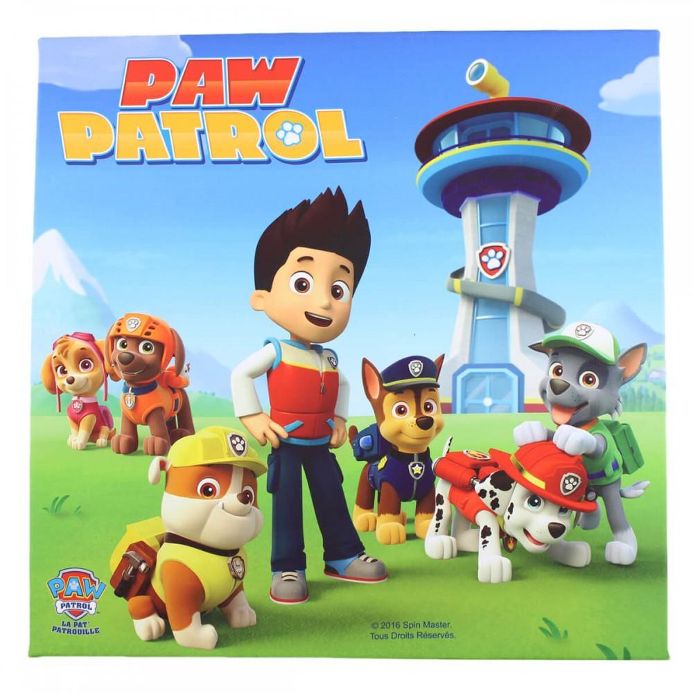 Paw patrol lærreds billed med alle hundene eller skye/everest