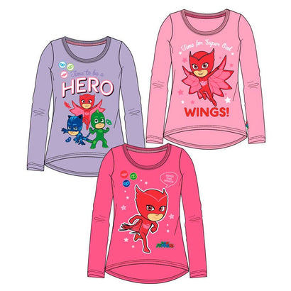 PJ Masks langærmet bluser i 3 forskellige farver