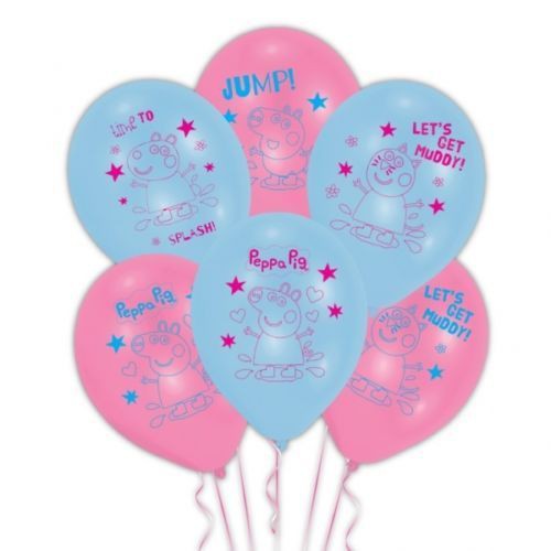 Gurli gris fødselsdags balloner (6 stk)