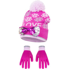Frost 2 hue med sløjfe og handsker