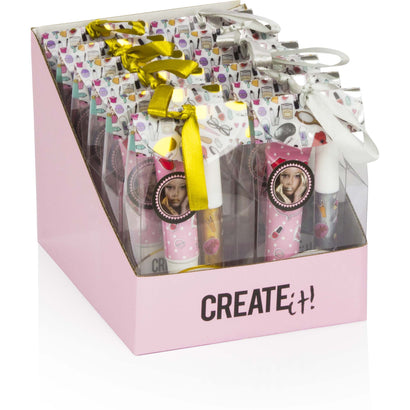 Create it, Lip gloss og body glitter.