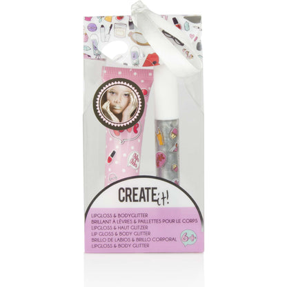Create it, Lip gloss og body glitter.