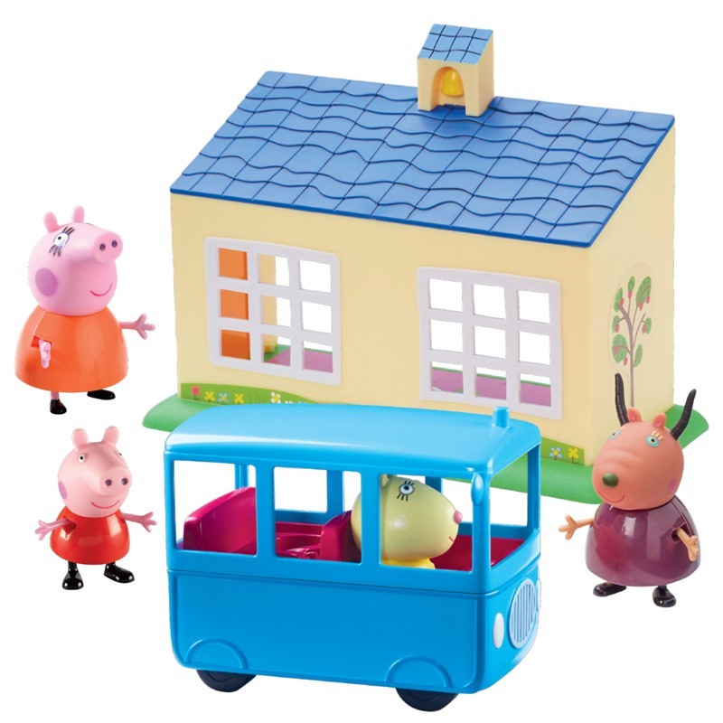 Gurli gris skole og skolebus.