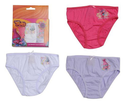 Trolls 3 pak underbukser i 3 forskellige farver