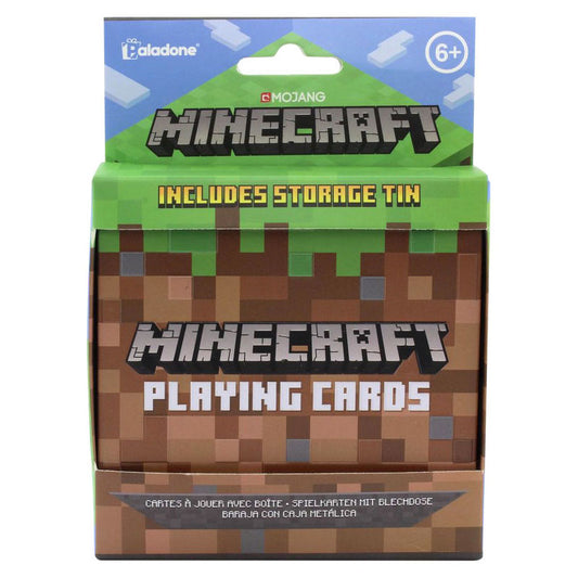 Minecraft kortspil med tin beholder.