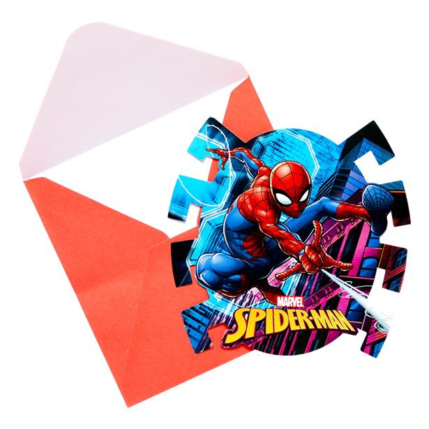 Spiderman fest invitationer.
