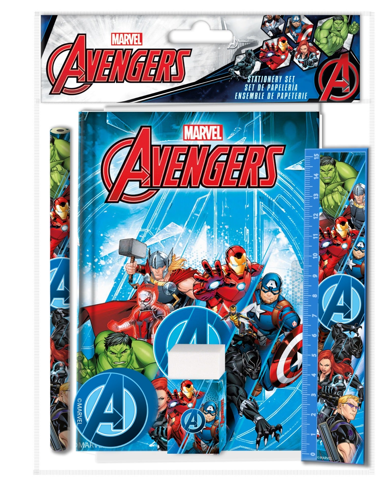 Avengers pakke med 5 forskellige ting i en pose