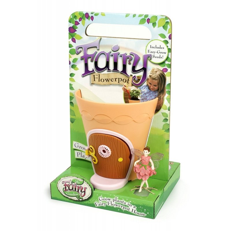 Fairy blomster-potte med trylle-fe og kanin.