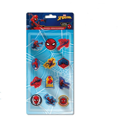 Spiderman 12 forskellige viskelæder.