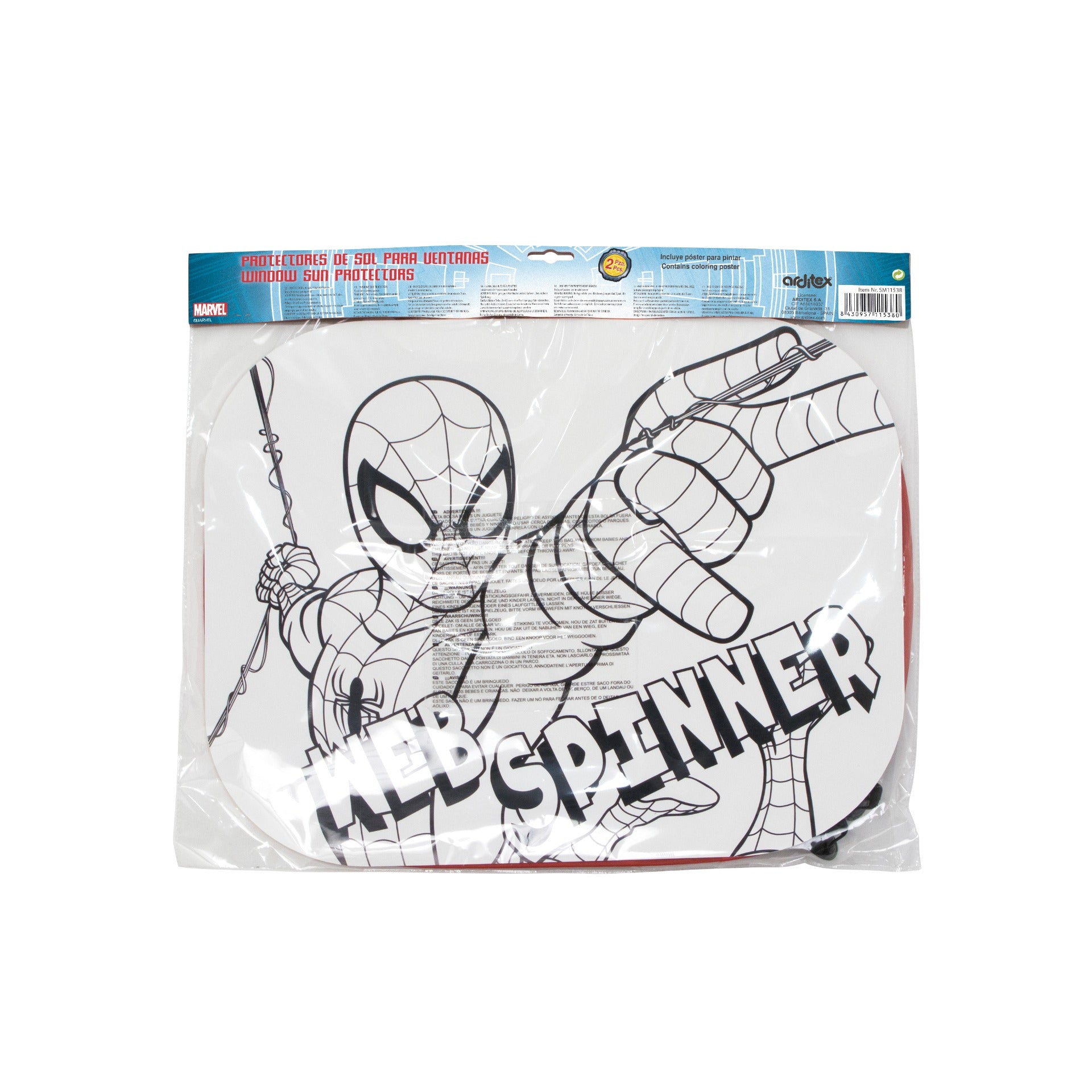 Spiderman solskærme til bil-ruden.